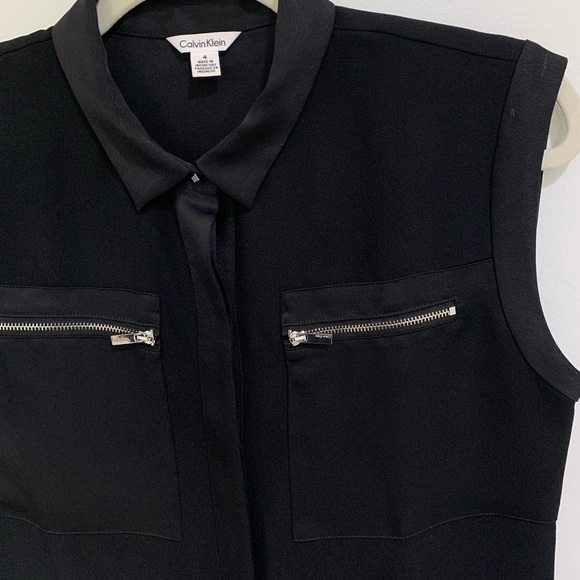 Like new ! Calvin Klein black mini shirt dress - Picture 14 of 14